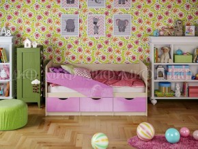 Кровать Бабочки (Сиреневый металлик) 1600 в Троицке - troick.mebel-74.com | фото