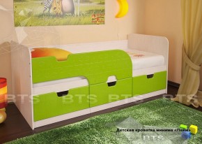 Кровать детская Минима Лего 1.86 (лиловый сад/дуб атланта) в Троицке - troick.mebel-74.com | фото