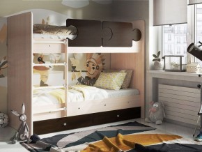 Кровать двухъярусная "Тетрис" (латы) с бортиками + ящики в Троицке - troick.mebel-74.com | фото