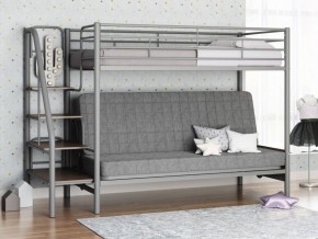 Кровать двухъярусная с диваном "Мадлен-3" (Серый/Серый) в Троицке - troick.mebel-74.com | фото