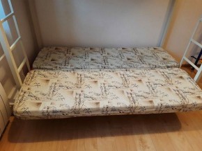 Кровать двухъярусная с диваном "Мадлен" (Серый/Фиолетовый) в Троицке - troick.mebel-74.com | фото