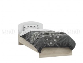МАРТИНА Кровать 800 с настилом ЛДСП (Белый глянец/дуб сонома) в Троицке - troick.mebel-74.com | фото