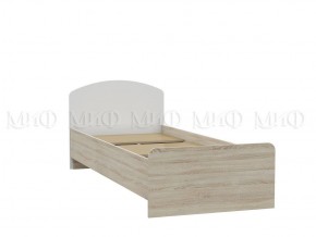 МАРТИНА Кровать 800 с настилом ЛДСП (Белый глянец/дуб сонома) в Троицке - troick.mebel-74.com | фото
