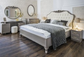 Кровать Мокко 1800 с мягким изголовьем + основание (серый камень) в Троицке - troick.mebel-74.com | фото