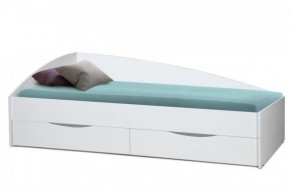 Кровать одинарная "Фея - 3" асимметричная 1900х800 (белая) в Троицке - troick.mebel-74.com | фото
