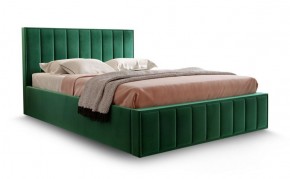 Кровать "Вена" 1400 СТАНДАРТ Вариант 1 Мора зеленый + бельевой ящик с кроватным основанием и подъемным механизмом в Троицке - troick.mebel-74.com | фото
