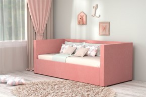 Кровать с ПМ (арт.030) (с/м 900*2000мм) (б/матр), ткань розовая в Троицке - troick.mebel-74.com | фото