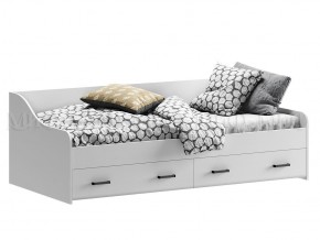 ВЕГА NEW Кровать 900 с настилом ЛДСП (Белый глянец/белый) в Троицке - troick.mebel-74.com | фото