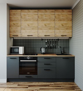 Кухонный гарнитур Дели 2200 (Стол. 26мм) в Троицке - troick.mebel-74.com | фото