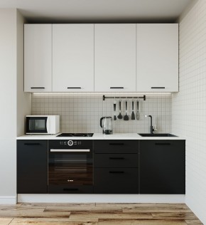 Кухонный гарнитур Графика 2200 (Стол. 26мм) в Троицке - troick.mebel-74.com | фото