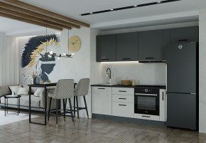 Кухонный гарнитур Лофт 2550 (Стол. 38мм) в Троицке - troick.mebel-74.com | фото