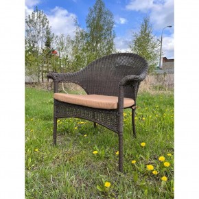 Плетеное кресло LV-140B-Brown с подушкой в комплекте в Троицке - troick.mebel-74.com | фото