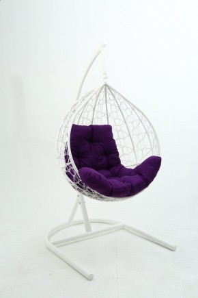 Подвесное кресло Бароло (белый/фиолетовый) в Троицке - troick.mebel-74.com | фото
