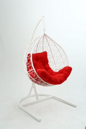 Подвесное кресло Бароло (белый/красный) в Троицке - troick.mebel-74.com | фото