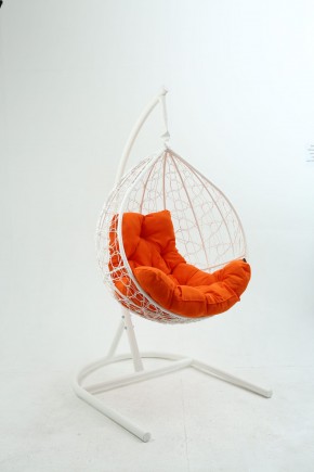 Подвесное кресло Бароло (белый/оранжевый) в Троицке - troick.mebel-74.com | фото