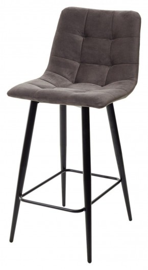 Полубарный стул CHILLI-QB графит #14, велюр / черный каркас (H=66cm) М-City в Троицке - troick.mebel-74.com | фото