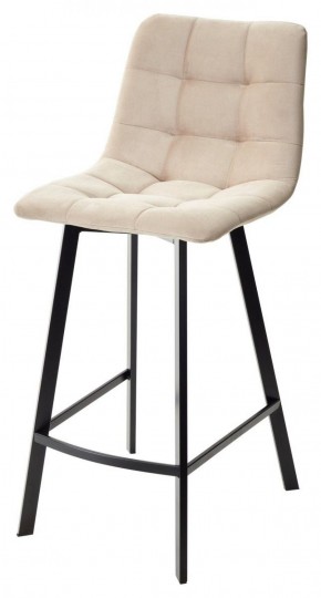 Полубарный стул CHILLI-QB SQUARE бежевый #5, велюр / черный каркас (H=66cm) М-City в Троицке - troick.mebel-74.com | фото