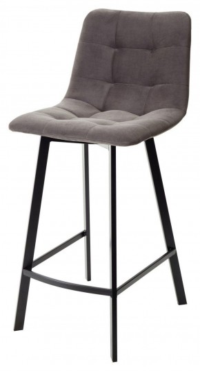 Полубарный стул CHILLI-QB SQUARE графит #14, велюр / черный каркас (H=66cm) М-City в Троицке - troick.mebel-74.com | фото