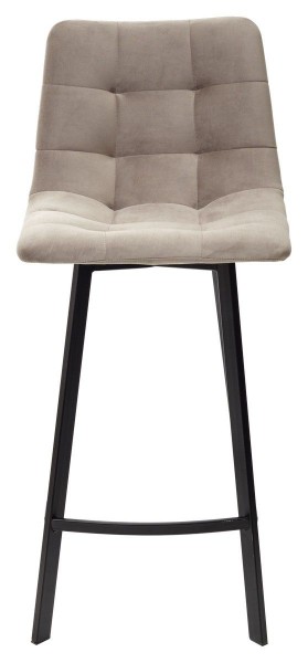 Полубарный стул CHILLI-QB SQUARE латте #25, велюр / черный каркас (H=66cm) М-City в Троицке - troick.mebel-74.com | фото