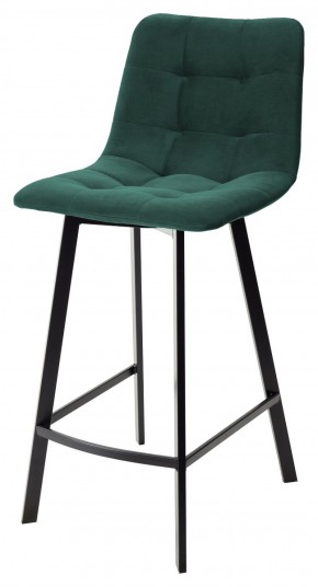 Полубарный стул CHILLI-QB SQUARE зеленый #19, велюр / черный каркас (H=66cm) М-City в Троицке - troick.mebel-74.com | фото