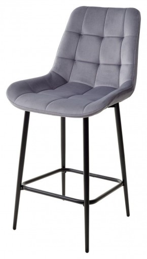 Полубарный стул ХОФМАН, цвет H-14 Серый, велюр / черный каркас H=63cm М-City в Троицке - troick.mebel-74.com | фото