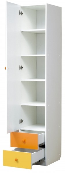 Шкаф 1-но дверный с ящиками и зеркалом Радуга (400) в Троицке - troick.mebel-74.com | фото