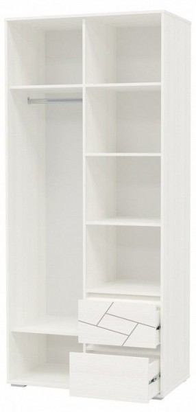 Шкаф 2-х дверный с ящиками АДЕЛИНА (4-4831рам.б) в Троицке - troick.mebel-74.com | фото