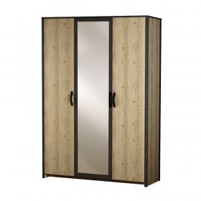 Шкаф 3-дверный с зеркалом №885 Гранж в Троицке - troick.mebel-74.com | фото