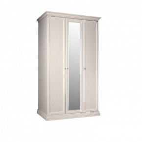 Шкаф 3-х дверный для платья и белья (1 зеркало) Амели штрих-лак (АМШ1/3) в Троицке - troick.mebel-74.com | фото