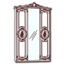 Шкаф 3-х дверный с зеркалами (01.143) Роза (беж) в Троицке - troick.mebel-74.com | фото