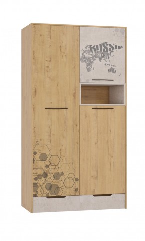 Шкаф для одежды 3 двери и 2 ящика Шк134.0 ДС Стэнфорд в Троицке - troick.mebel-74.com | фото