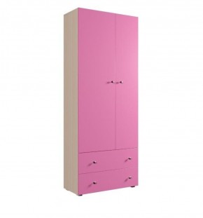 Шкаф ДМ 800 с 2-мя ящиками (розовый) в Троицке - troick.mebel-74.com | фото