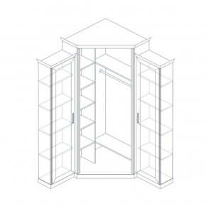 Шкаф угловой (корпус, малые бок.двери в комплекте) Венето в Троицке - troick.mebel-74.com | фото