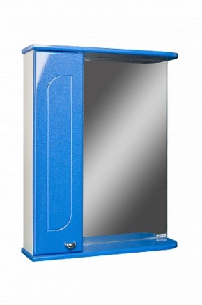 Шкаф-зеркало Радуга Синий металлик 55 левый АЙСБЕРГ (DA1129HZR) в Троицке - troick.mebel-74.com | фото