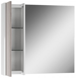 Шкаф-зеркало Uno 80 Дуб серый левый/правый Домино (DU1504HZ) в Троицке - troick.mebel-74.com | фото