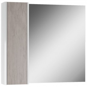 Шкаф-зеркало Uno 80 Дуб серый левый/правый Домино (DU1504HZ) в Троицке - troick.mebel-74.com | фото
