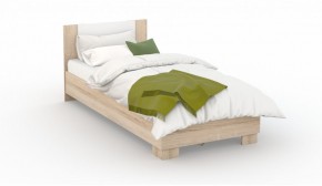 Спальня Аврора Кровать 120 со встроенным основанием под матрас Дуб сонома/Белый в Троицке - troick.mebel-74.com | фото