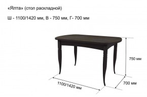 Стол раскладной Ялта (опоры массив цилиндрический) в Троицке - troick.mebel-74.com | фото