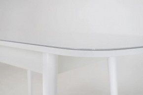 Стол раскладной со стеклом (опоры массив цилиндрический) "Хоста" в Троицке - troick.mebel-74.com | фото