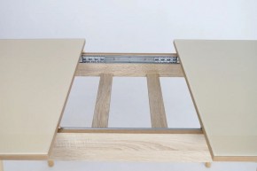 Стол раскладной со стеклом (опоры массив цилиндрический) "Хоста" в Троицке - troick.mebel-74.com | фото