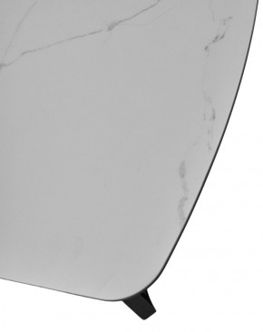 Стол RASMUS 160 TL-45 Белый мрамор, испанская керамика / черный каркас, ®DISAUR в Троицке - troick.mebel-74.com | фото