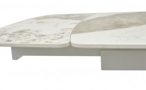Стол RIVOLI 140 GLOSS LUXURY PANDORA SOLID CERAMIC / WHITE, ®DISAUR в Троицке - troick.mebel-74.com | фото