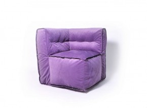 Угловое модульное бескаркасное кресло Комфорт (Фиолет велюр) в Троицке - troick.mebel-74.com | фото