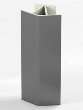 Угловое соединение для цоколя 135 гр. h150 мм (Алюминий; Белый; Венге; Дуб Сонома; Черный) в Троицке - troick.mebel-74.com | фото