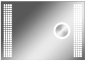 Зеркало Cosmo 100 alum (линза) с подсветкой Sansa (SCL1026Z) в Троицке - troick.mebel-74.com | фото