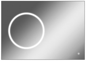 Зеркало Eclipse 100 black с подсветкой Sansa (SE1032Z) в Троицке - troick.mebel-74.com | фото