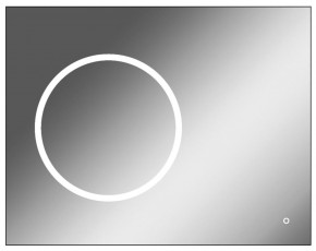 Зеркало Eclipse 90 black с подсветкой Sansa (SE1031Z) в Троицке - troick.mebel-74.com | фото