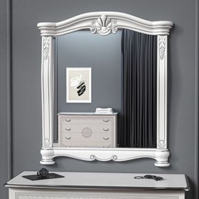 Зеркало в раме (12.150) Грация (белый/серебро) в Троицке - troick.mebel-74.com | фото