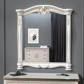 Зеркало в раме (12.150) Грация (белый/золото) в Троицке - troick.mebel-74.com | фото